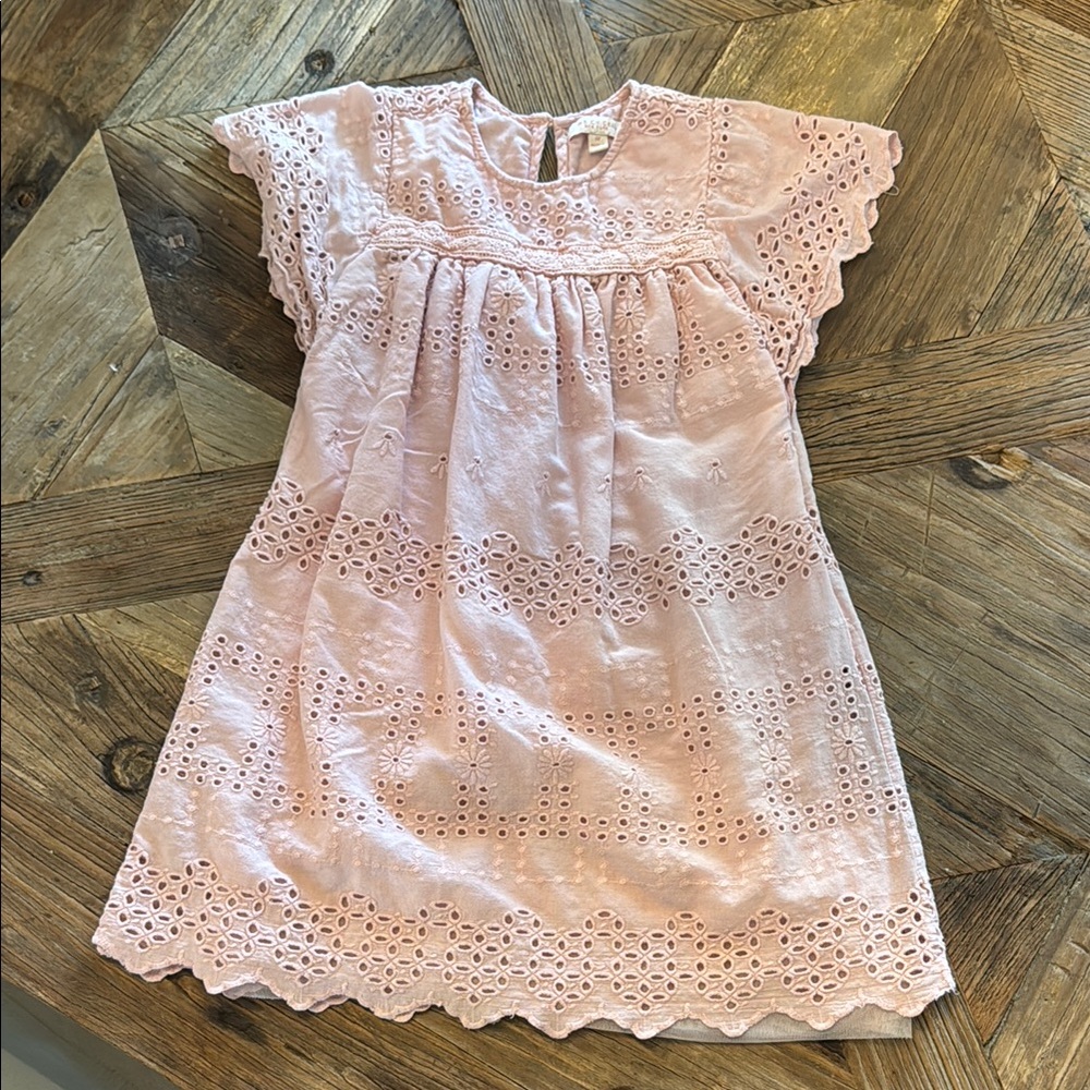 Pink Chicken Blush Eyelet Dress